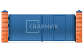Ворота распашные Каме 1750×2750 СВВ-5595