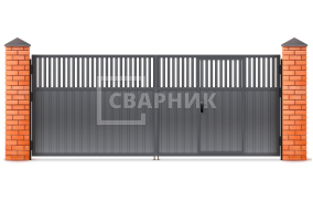 Гаражные распашные ворота Дорхан 2000×1750 СВВ-5392