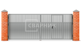 Распашные ворота сэндвич панели 2750×2750 СВВ-6576