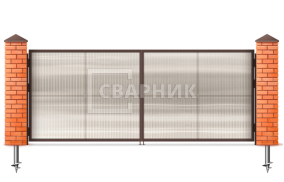Распашные ворота из профильной трубы 2000×2750 СВВ-6890