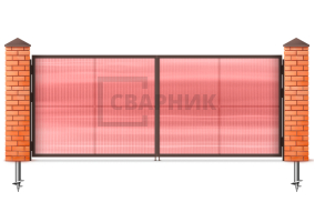Ворота дачные распашные 3000×2750 СВВ-6302