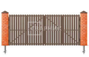 Распашные ворота Alutech 1500×2750 СВВ-5465