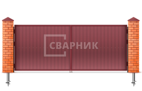 Ворота оцинкованные 1500×3000 СВВ-6945