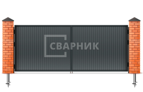 Распашные алюминиевые ворот Алютех 1500×2500 СВВ-5538