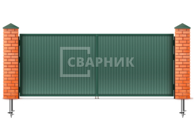 Распашные ворота в ангар уличные роллетные 1750×2000 СВВ-6430