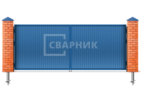 Распашные ворота с автоматикой под ключ 3000×1750 СВВ-5770