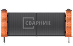 Ворота распашные утепленные из сэндвич панелей 2750×2250 СВВ-6591
