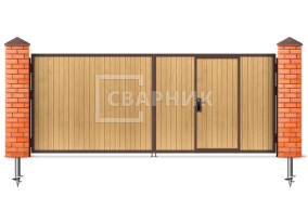 Ворота деревянные распашные 3000×2000 СВВ-6691