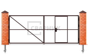Ворота распашные Alutech Prestige 1800×2000 СВВ-8944