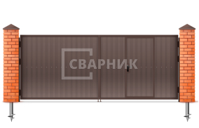 Ворота дачные распашные 2500×2500 СВВ-6293