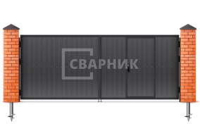 Оцинкованные ворота 2250×3000 СВВ-7008