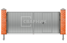 Оцинкованные ворота 2500×2750 СВВ-6944
