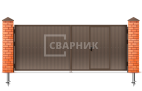 Оцинкованные ворота 1500×3000 СВВ-6990