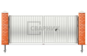 Гаражные ворота из профлиста 2250×3000 СВВ-6514