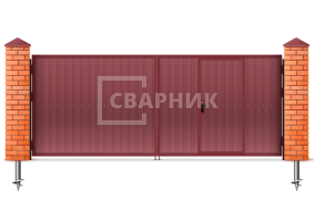 Оцинкованные ворота 2500×1750 СВВ-6949