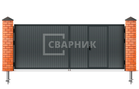 Ворота дачные распашные 1500×2250 СВВ-6357
