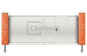 Распашные ворота с калиткой Дорхан 1500×2000 СВВ-5413