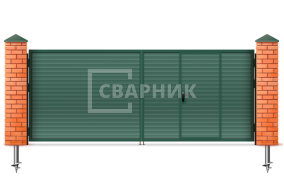 Распашные ворота профильные 1500×2250 СВВ-6883