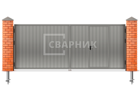 Ворота из сэндвич панелей распашные 2000×2000 СВВ-6573