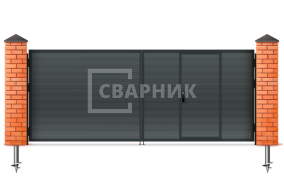 Ворота дачные распашные металлические 2750×1750 СВВ-6294