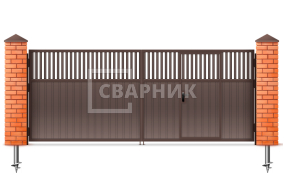 Ворота автоматика со шлагбаумами и рольставнями с приводом и комплектом оборудования и аксессуаров 2750×2500 СВВ-6397