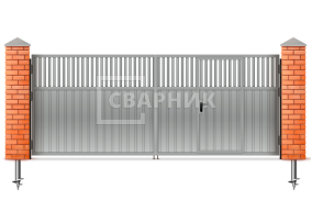 Ворота распашные из сэндвич панелей 2000×3000 СВВ-6619