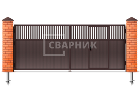 Двухстворчатые распашные ворота 1500×1750 СВВ-5834