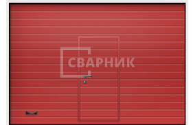 Секционные ворота Doorhan с калиткой 2750×2500 СВВ-7216