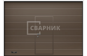 Ворота подъемные секционные с дверью 2500×2250 СВВ-7483