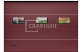 Гаражные ворота с окнами 3000×2500 СВВ-8059