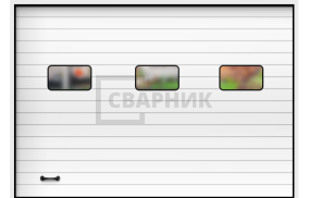 Секционные гаражные ворота Hormann 2250×2500 СВВ-7362