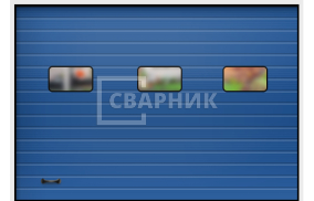 Секционные ворота с окнами 2750×2250 СВВ-8065