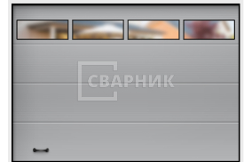 Промышленные секционные ворота Алютех 4500×3500 СВВ-8658