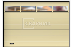 Гаражные ворота с окнами 2250×3000 СВВ-8084