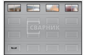 Теплые гаражные ворота подъемно-поворотные 2125×2500 СВВ-9028