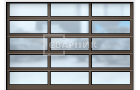 Ворота для автомойки секционные 2500×2500 СВВ-8278