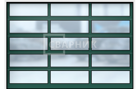 Ворота для автомойки секционные 2500×2250 СВВ-8279