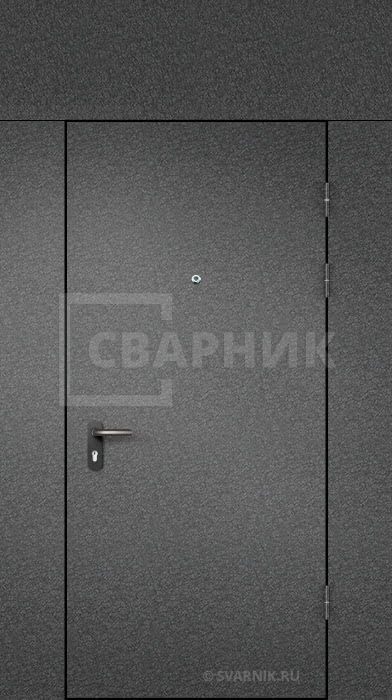Дверь тамбурная глухая с фрамугой и перегородкой порошок — МДФ ДТ-83 — фото 1