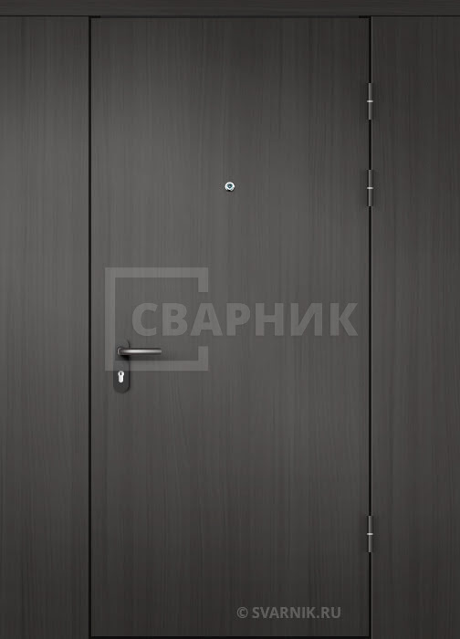 Дверь в тамбур глухая с перегородкой МДФ — винорит ДТ-54 — фото 1