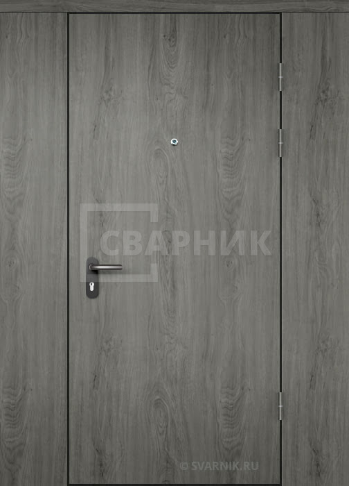 Дверь тамбурная глухая с перегородкой МДФ — порошок ДТ-51 — фото 1