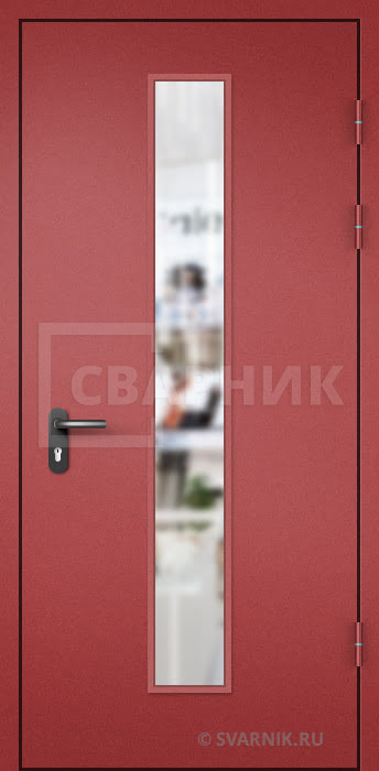 Дверь в тамбур со стеклом в подъезд порошок — ламинат ДТ-102 — фото 1